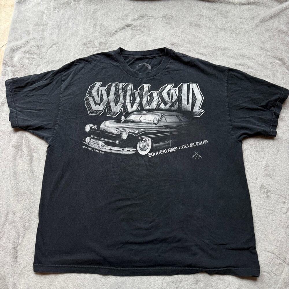 Sullen Art Collective Shirt Mens 2XL Black Phil Sims Lowrider Car Graffiti Style